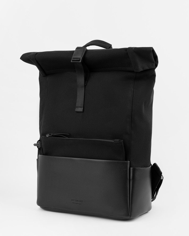 Jordan Вместительный рюкзак черного цвета из текстиля и экокожи